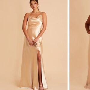 Birdy grey Lisa gold shiny satin